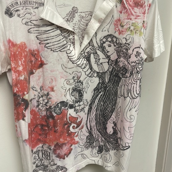 Mens vintage Ami Sanzuri Henley v neck T-shirt large - Picture 4 of 7